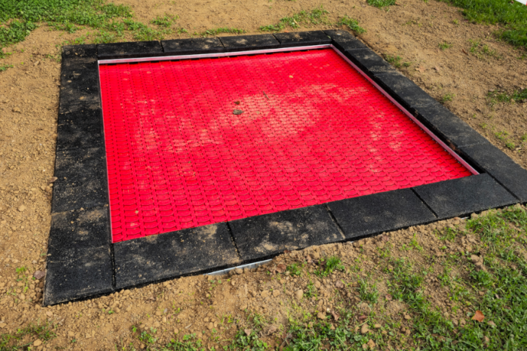 Trampolin auf dem Spielplatz in Ollheim